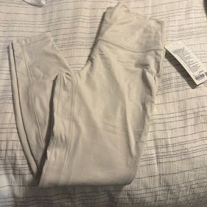Lululemon Athletica Bone Ribbed Leggings
